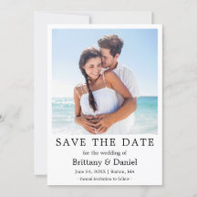 Moderne, einfache Minimalistische Save the Date Fo