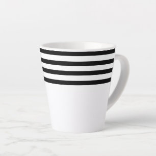 Moderne einfache minimalistische schwarze und weiß milchtasse