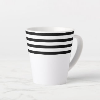 Moderne einfache minimalistische schwarze und weiß milchtasse