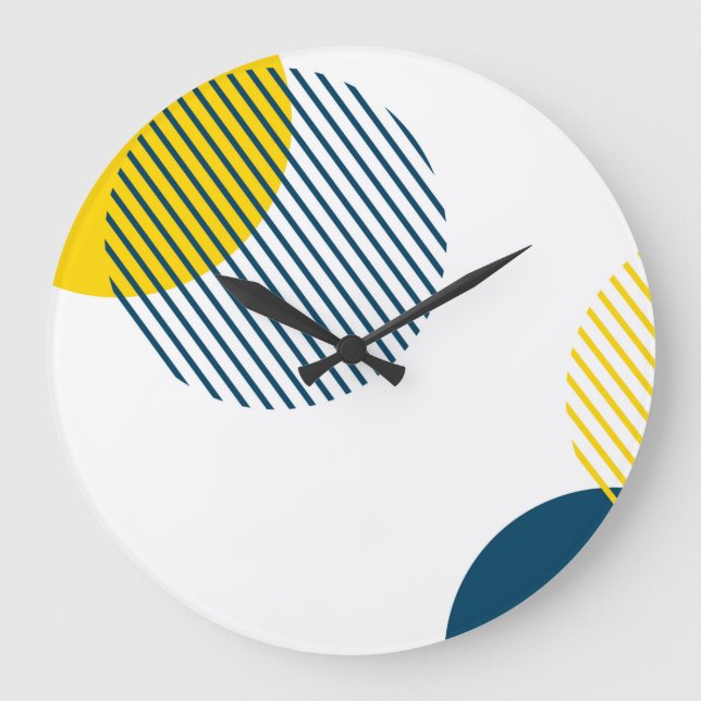 Moderne, einfache, minimalistische, trendige abstr große wanduhr (Vorderseite)
