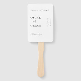 Moderne, einfache Minimalistische Typografie-Hochz Fächer