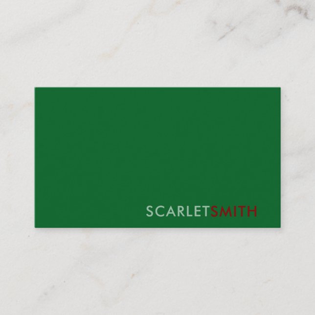 Moderne, einfache, minimalistische Visitenkarte (Vorderseite)