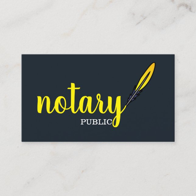 Moderne, einfache mobile Notare - Elegante Schrift Visitenkarte (Vorderseite)