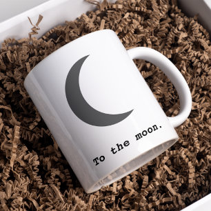 Moderne einfache Mond-Zitat Tasse