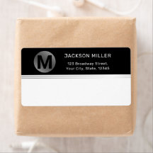 Moderne, einfache Monografie-Versendung in Schwarz