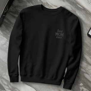 Moderne, einfache Monogram-Beste Mama je Typografi Besticktes Sweatshirt