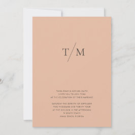 Moderne, einfache Monogram Blush Mix & Match Weddi Einladung