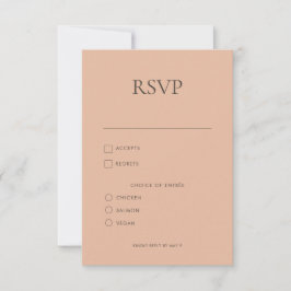 Moderne einfache Monogram Blush Mix & Match Weddin RSVP Karte