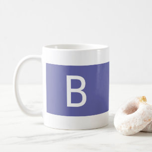 Moderne einfache monogrammierte Anfangsbuchstaben  Kaffeetasse