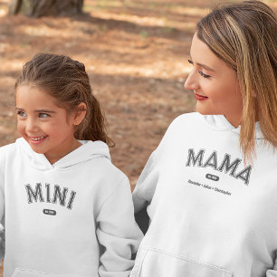 Moderne, einfache, muffige Typografie-Familie, die Hoodie