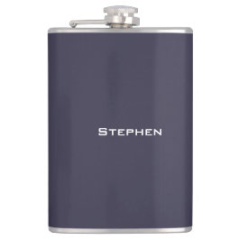 Moderne einfache Navy Blue Flask, 8oz. Flachmann