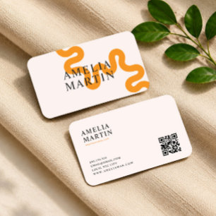 moderne einfache orange Touch Visitenkarte