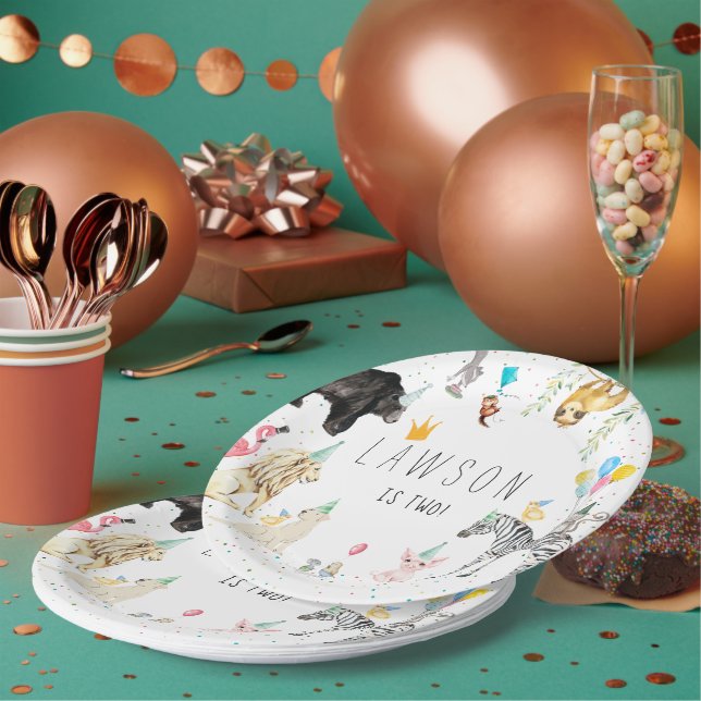 Moderne, einfache Party- und Aquarellplatte Pappteller (Multi)