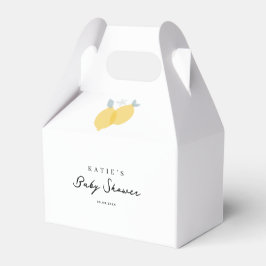Moderne einfache Pastel Citrus Lemons Kinderdusche Geschenkschachtel