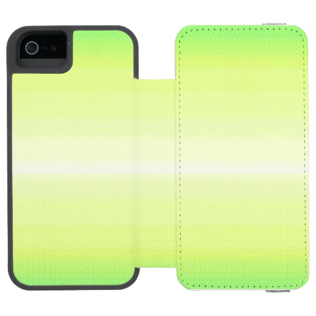 Moderne einfache Pastell Grün farbenfroh strahlend Incipio iPhone Geldbeutel-Hülle (Folio Geöffnet)