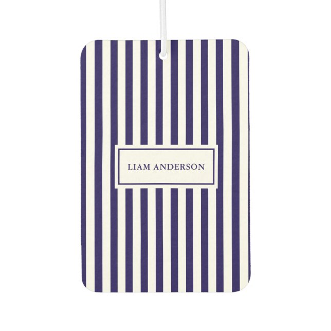 Moderne, einfache Personalisierte Marine mit verti Autolufterfrischer (Vorderseite)