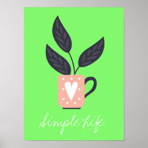 Moderne, einfache Pflanze Poster