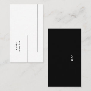 Moderne, einfache Premium Black Onyx Schlicht saub Platzkarte