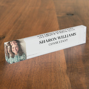Moderne einfache professionelle Executive-Fotos au Namensplakette