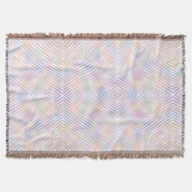 Moderne einfache Regenbogenstreifen Muster Decke (Vorderseite)
