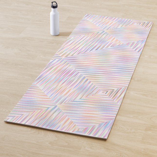 Moderne einfache Regenbogenstreifen Muster Yogamatte (Beispiel)