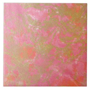 Moderne einfache rosa goldene Kunstmarmorfliese Fliese