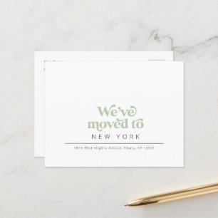 Moderne, einfache, rückwirkende Postkartenankündig Ankündigungspostkarte