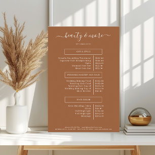 Moderne einfache Salon-Preisliste Poster