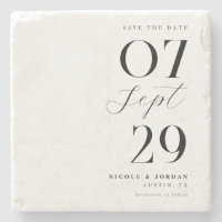 Moderne, einfache, schicke Hochzeit retten das Dat