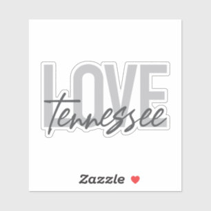 Moderne, einfache, schicke, urbane Liebe Tennessee Aufkleber