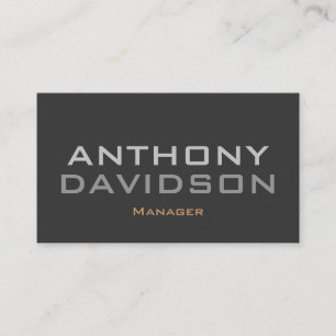 Moderne, einfache, Schlichte, fette Textkarte Visitenkarte