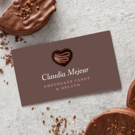 Moderne einfache Schokolade Brown Visitenkarte