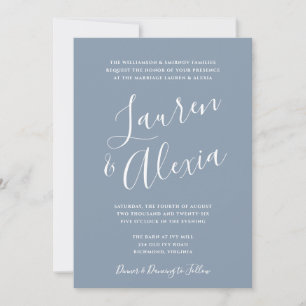 Moderne einfache Schrift Kalligrafie Foto Hochzeit Einladung