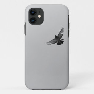 Moderne einfache schwarz-weiße fliegende Vogel-Tau Case-Mate iPhone Hülle