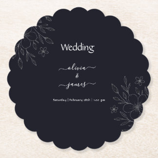 Moderne, einfache schwarz-weiße, minimalistische,  untersetzer