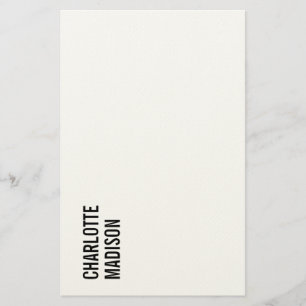 Moderne einfache schwarz-weiße trendy minimalistis briefpapier