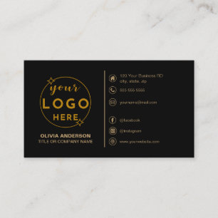 Moderne einfache schwarze Logo-Designs, individuel Visitenkarte