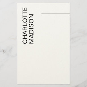 Moderne einfache schwarze weiße trendy minimalist  briefpapier