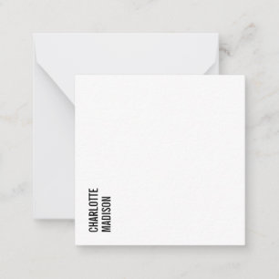 Moderne einfache schwarze weiße trendy minimalisti mitteilungskarte