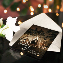 Moderne, einfache Script Minimalistisch Foto Holid Feiertagskarte