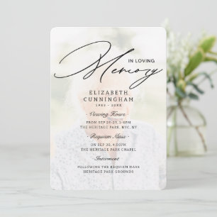 Moderne, einfache Sicht, Anforderung, Beerdigung Einladung