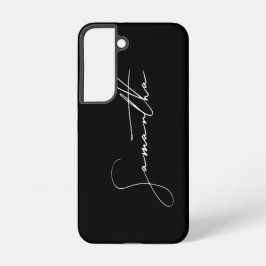 Moderne einfache Signatur Skriptkalligrafie Schwar Samsung Galaxy Hülle
