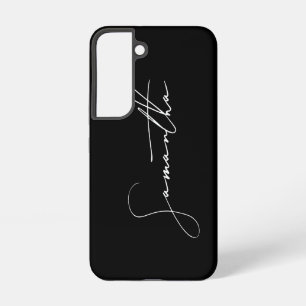 Moderne einfache Signatur Skriptkalligrafie Schwar Samsung Galaxy Hülle