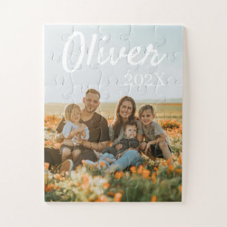 Moderne einfache spielerische Skript-Familienfoto-