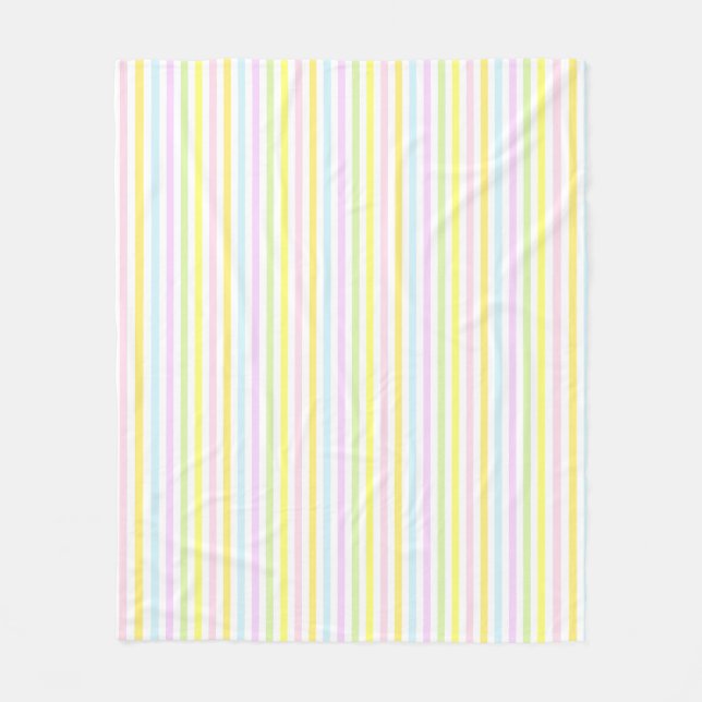 Moderne, einfache Streifen in Pastellfarben von Mu Fleecedecke (Vorderseite)