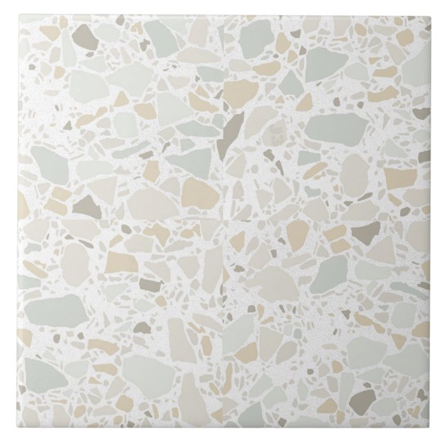 Moderne, einfache Terrazzo Fliese (Vorderseite)
