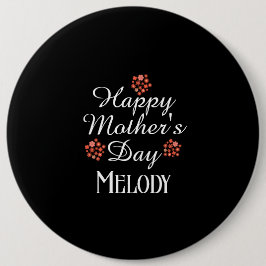 moderne einfache Text glücklich Mutter Tag pfirsic Button