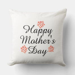 moderne einfache Text glücklich Mutter Tag pfirsic Kissen