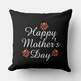 moderne einfache Text glücklich Mutter Tag pfirsic Kissen