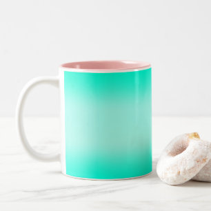Moderne, einfache, türkisfarbene Farbe Zweifarbige Tasse